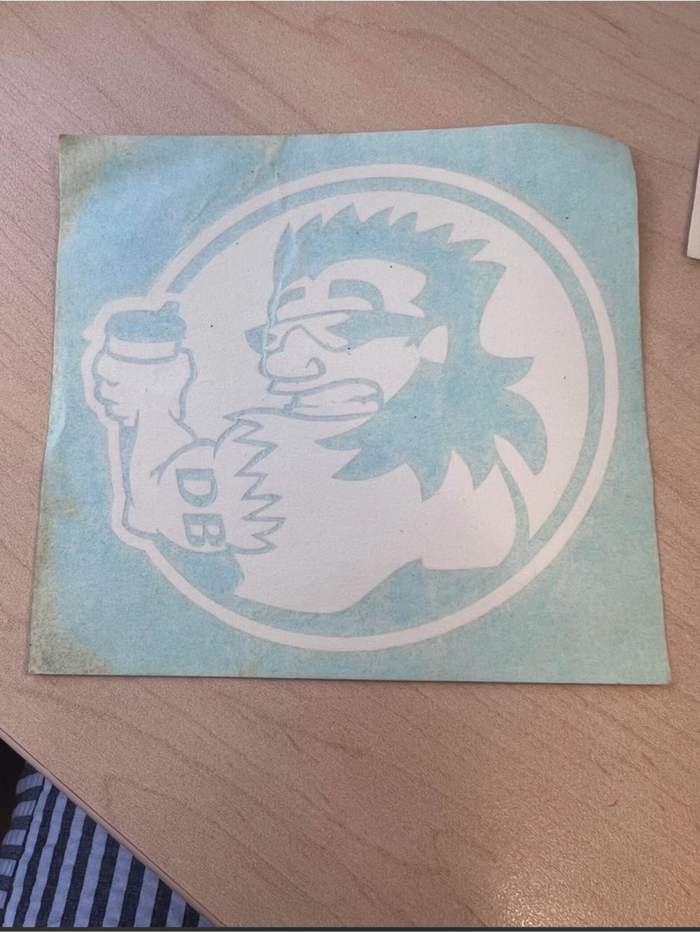 Vintage Dutch Bros Coffee Applique Window Decal - Rare January 2016 Mafia Muscle